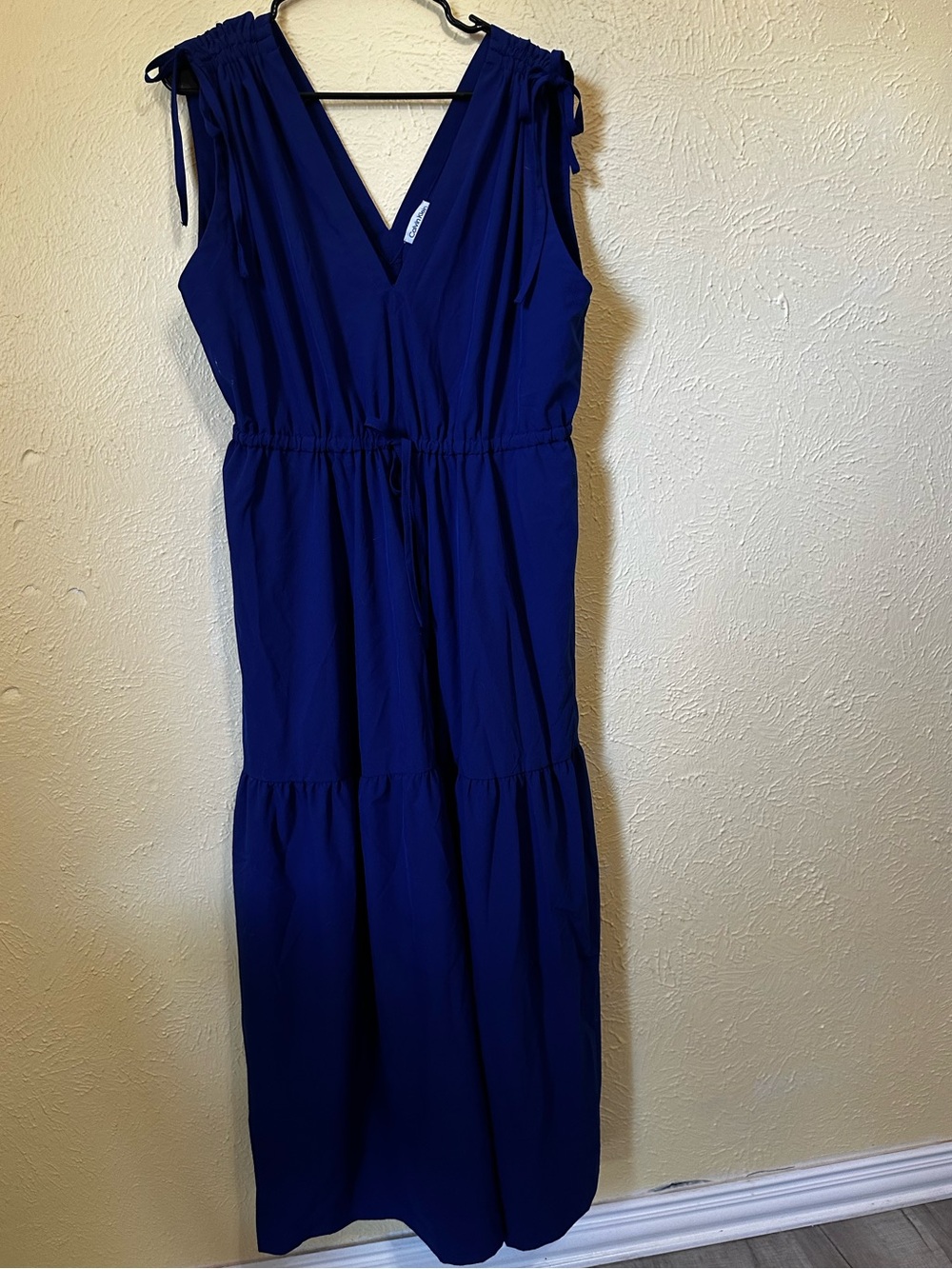 Calvin Klein Royal Blue Sleeveless V-Neck Maxi Dress